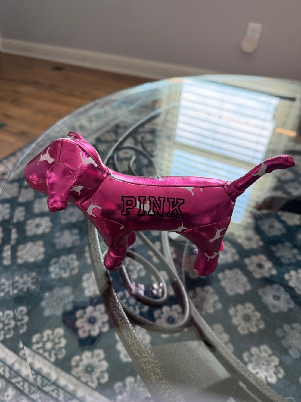 Pink collectible dog